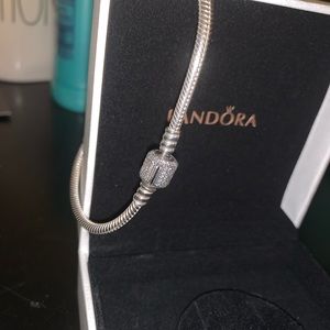 Pandora Sparkling clasp charm bracelet